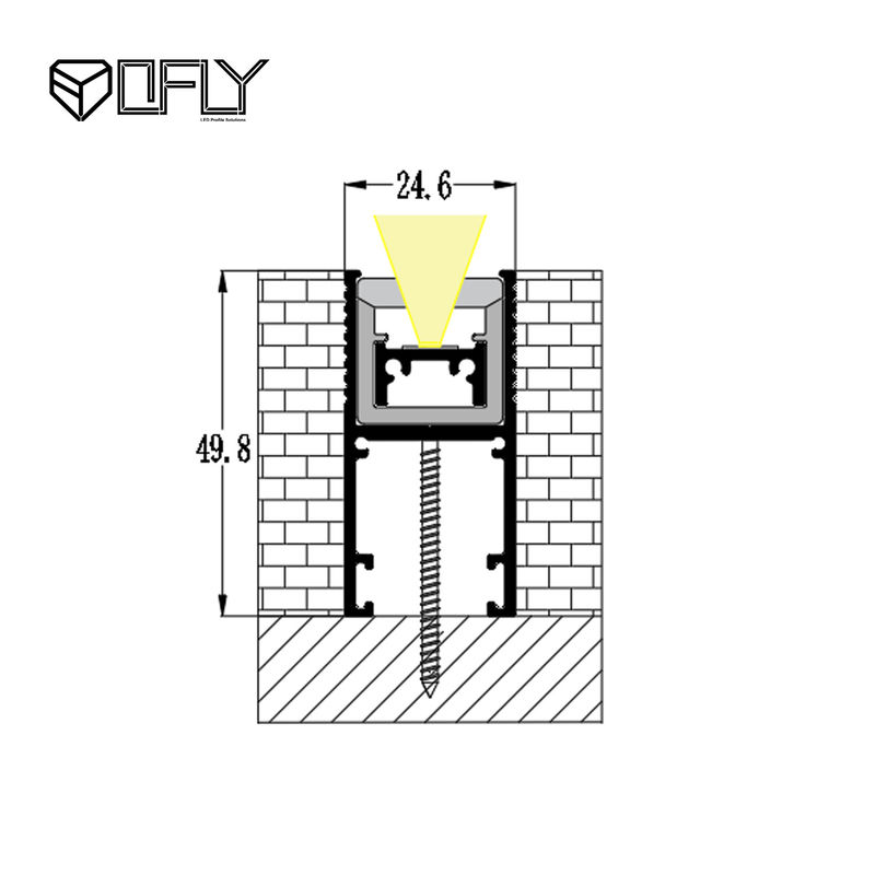 Outdoor Waterproof LED Profile Super Slim Recessed Aluminum Channel