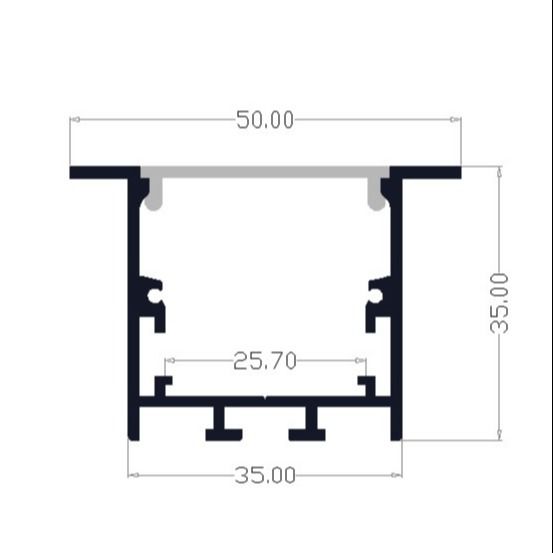 Fresh Look at Durable 50 35Mm Recessed Led Profile Aluminum Channel With Soft