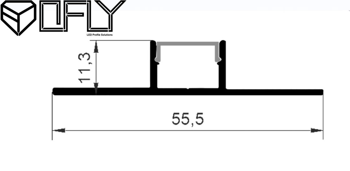 55*11mm LED Light Ceiling Light Suspension Kit Wall Mounted Aluminium Alloy