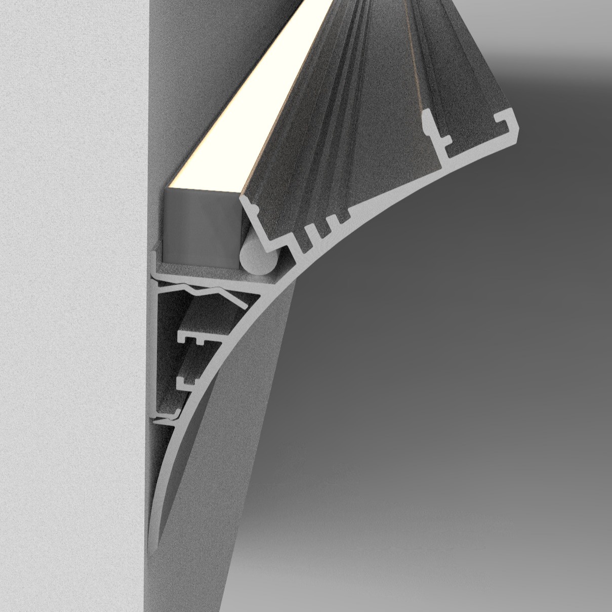 Anodized Ceiling Light Suspension Kit 1m 2m 3m Aluminium Profile For