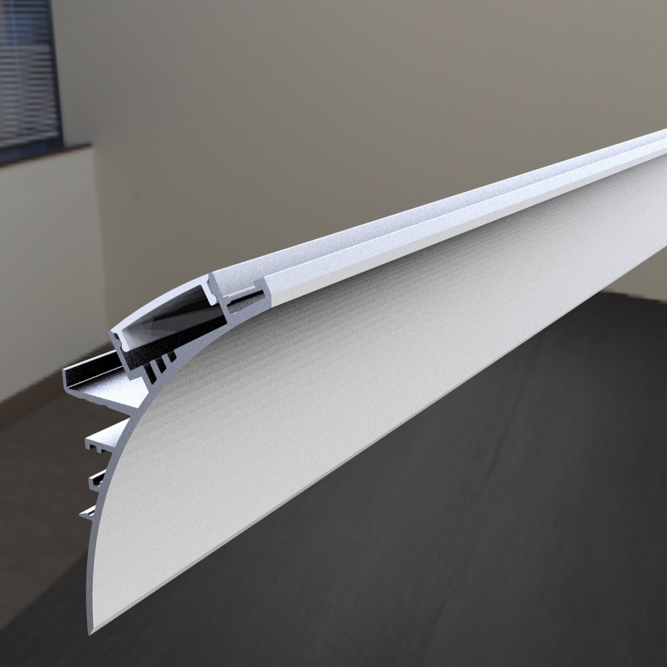 Anodized Ceiling Light Suspension Kit 1m 2m 3m Aluminium Profile For