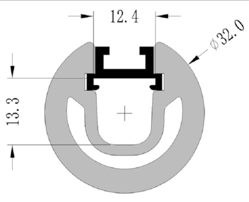 Suspended Aluminum Extrusion Channel Profiles Housing Anodized For LED Strip Lights