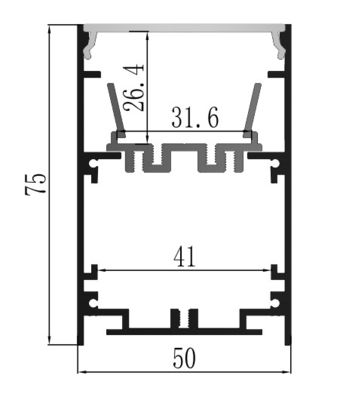 6063 T5 Aluminium LED Profile Surface Mounted Profile For Ceiling ...